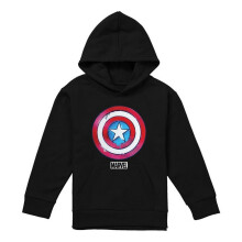(12-13 Years, Black) Captain America Childrens/Kids Drip Shield Pull Over Hoodie