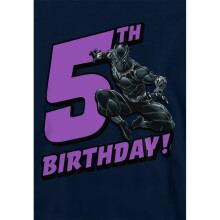 (5-6 Years, Navy) Black Panther Childrens/Kids 5th Birthday Hoodie