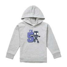(9-11 Years, Athletic Heather) Black Panther Childrens/Kids Cute 5th Birthday Hoodie