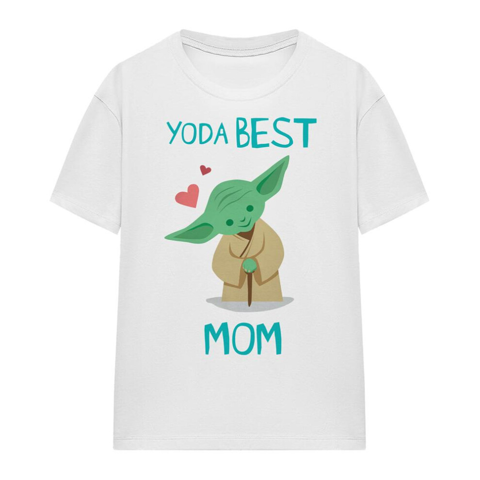 Star Wars (Xl, ) Womens/Ladies Best Mom Baby Yoda Mothers Day T-Shirt White