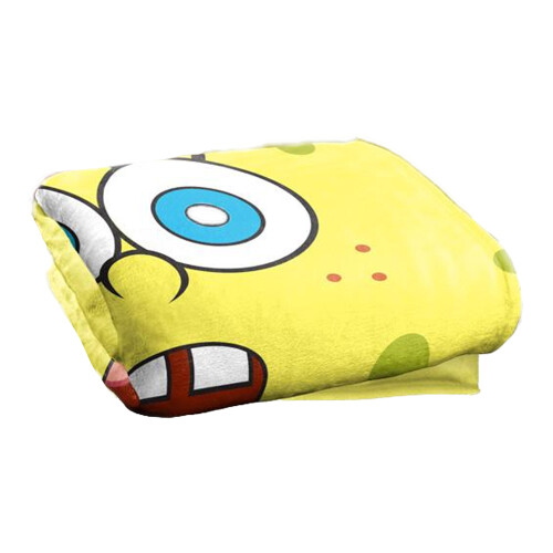 SpongeBob SquarePants SpongeBob SquarePants Silky Surprise Face Supersoft Blanket 2