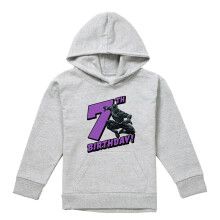 (12-13 Years, Athletic Heather) Black Panther Childrens/Kids Heather Pull Over 7th Birthday Hoodie