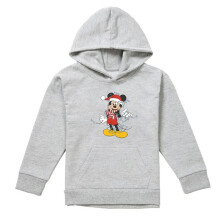 (12-13 Years, Athletic Heather) Disney Childrens/Kids Mickey Mouse Christmas Lights Heather Hoodie