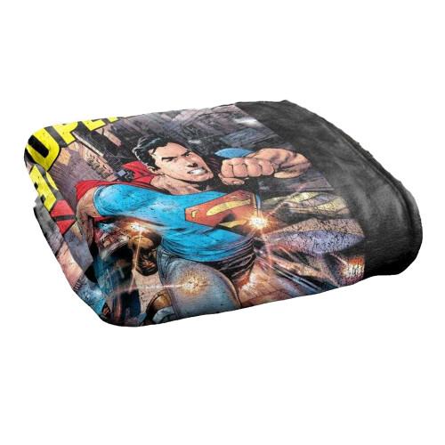 Superman Superman Action One Silky Supersoft Blanket 1