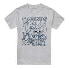 (4XL, Athletic Heather) Sesame Street Unisex Adult Friends Since 1969 T-Shirt