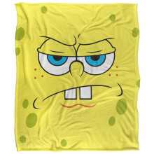 SpongeBob SquarePants Silky Angry Face Supersoft Blanket