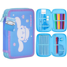 Hello Kitty Sanrio Pencil Case Kids Colored Pencils Markers Kawaii Kuromi Stationery Gifts for Kids (Multi Cinnamoroll)