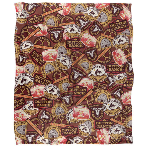 Yellowstone Yellowstone Silky Badge Supersoft Blanket