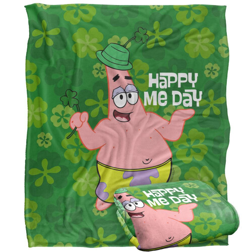 SpongeBob SquarePants SpongeBob SquarePants Happy Me Day Silky Supersoft Blanket 1