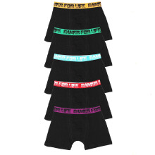(5-6 Years, Neon Yellow/Green/Red/Blue/Purple) Floso Boys Gamer For Life Graffiti Cotton Blend Boxer Shorts