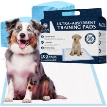 American Kennel Club Puppy Training Pads met Ultra Absorberend Sneldrogend Gel - 22 x 22 Pee Pads voor Honden - 100 Stuks