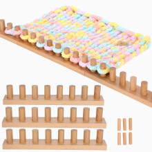 Sienson 46" Chunky Brei Loom voor Dekens - Verstelbaar Houten Frame, Draagbare DIY Brei Kit voor Beginners