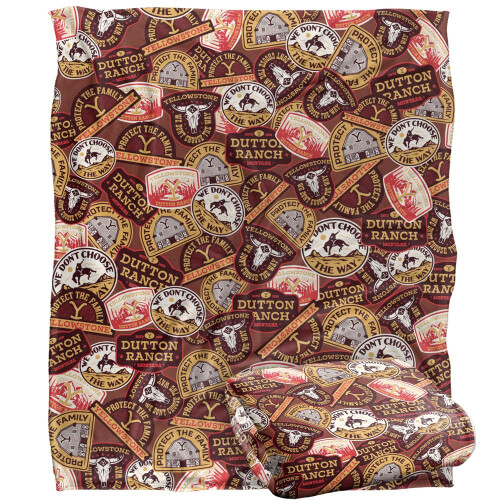 Yellowstone Yellowstone Silky Badge Supersoft Blanket 1