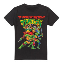 (5XL, Black) Teenage Mutant Ninja Turtles Mens Mutant Mayhem Logo Group T-Shirt