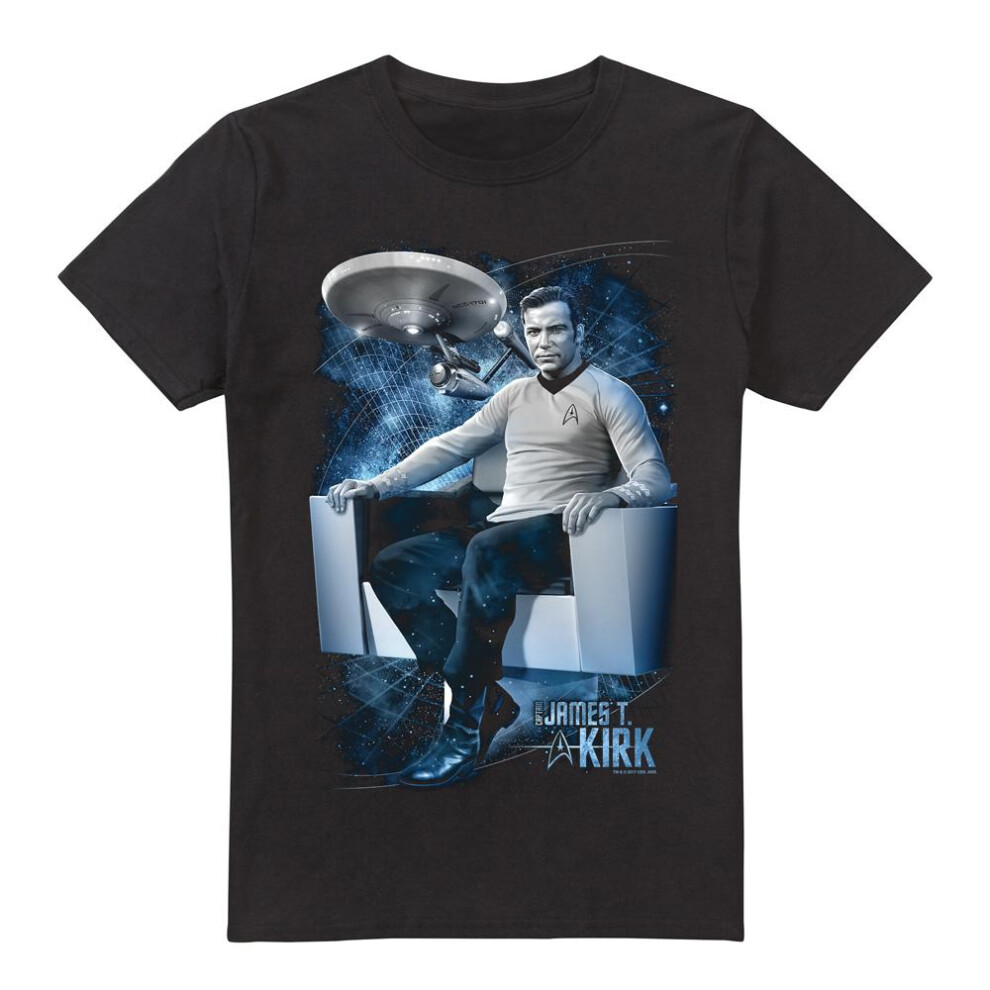 Star Trek (5Xl, ) Mens Captain's Chair T-Shirt Black