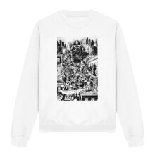 (M, White) Teenage Mutant Ninja Turtles Unisex Adult Take Down Shredder Sweatshirt