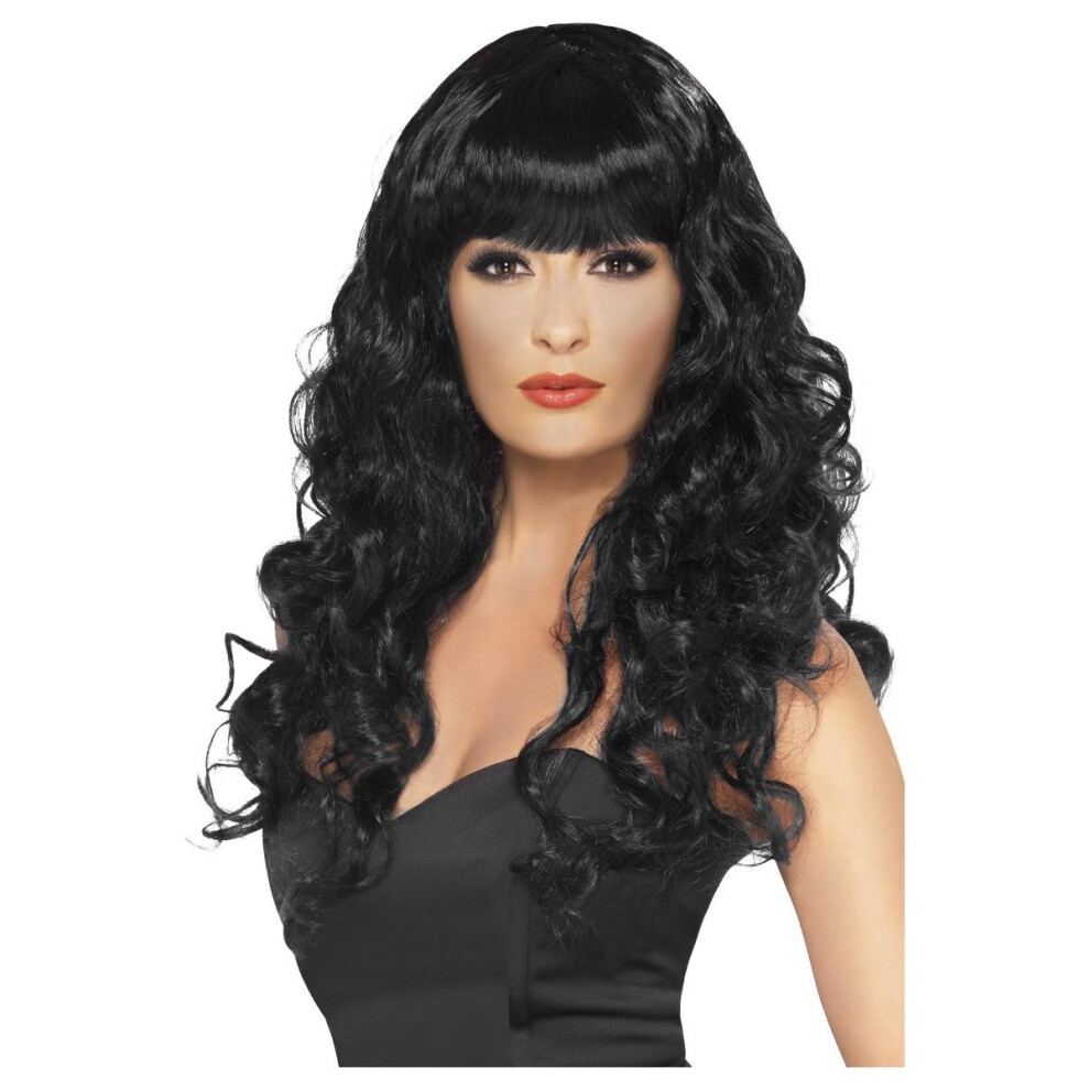 Smiffys (One Size, Black) Womens/Ladies Siren Wig