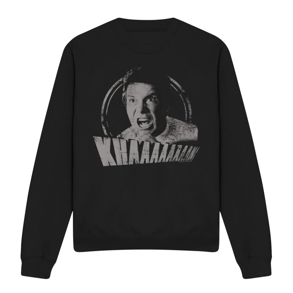 Star Trek (L, ) Unisex Adult Khan Distressed Sweatshirt Black