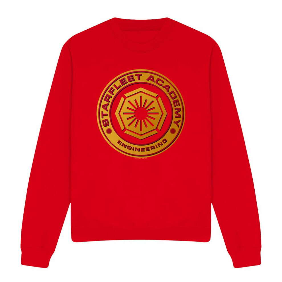 Star Trek (L, ) Unisex Adult Engineering Sweatshirt Red