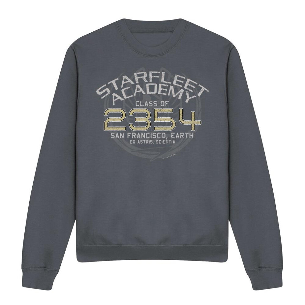 Star Trek (S, Charcoal) Unisex Adult Graduation Captain Sisko Sweatshirt Multicoloured