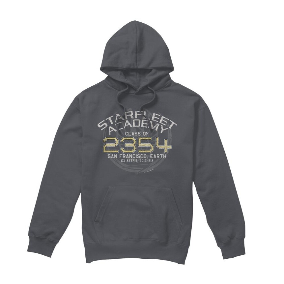 Star Trek (M, Charcoal) Mens Graduation Captain Sisko Hoodie Multicoloured