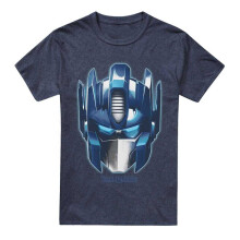 (M, Navy) Transformers Unisex Adult Generations Optimus Prime Face T-Shirt