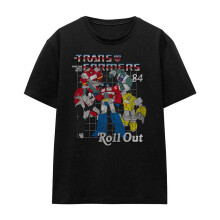 (L, Black) Transformers Womens/Ladies Roll Out T-Shirt