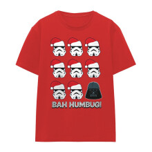 (L, Red) Star Wars Womens/Ladies Empire Bah Humbug T-Shirt