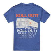 (M, Royal Blue) Transformers Unisex Adult Roll Out Optimus Prime Truck T-Shirt