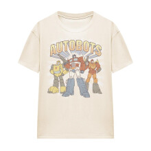 (XXL, Natural) Transformers Womens/Ladies Generations 1 Heroes Autobots Vintage T-Shirt