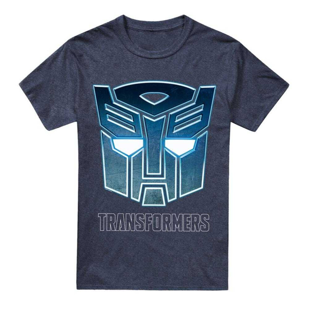 Transformers (Xxl, Navy) Unisex Adult Generations Steel Autobot Icon Logo T-Shirt