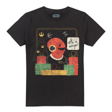 (M, Black) Star Wars Unisex Adult Wrap Trap Admiral Ackbar Retro Christmas T-Shirt