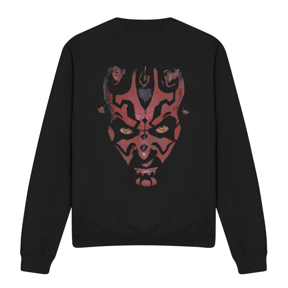 Star Wars (S, ) Unisex Adult Darth Maul Face Sweatshirt Black