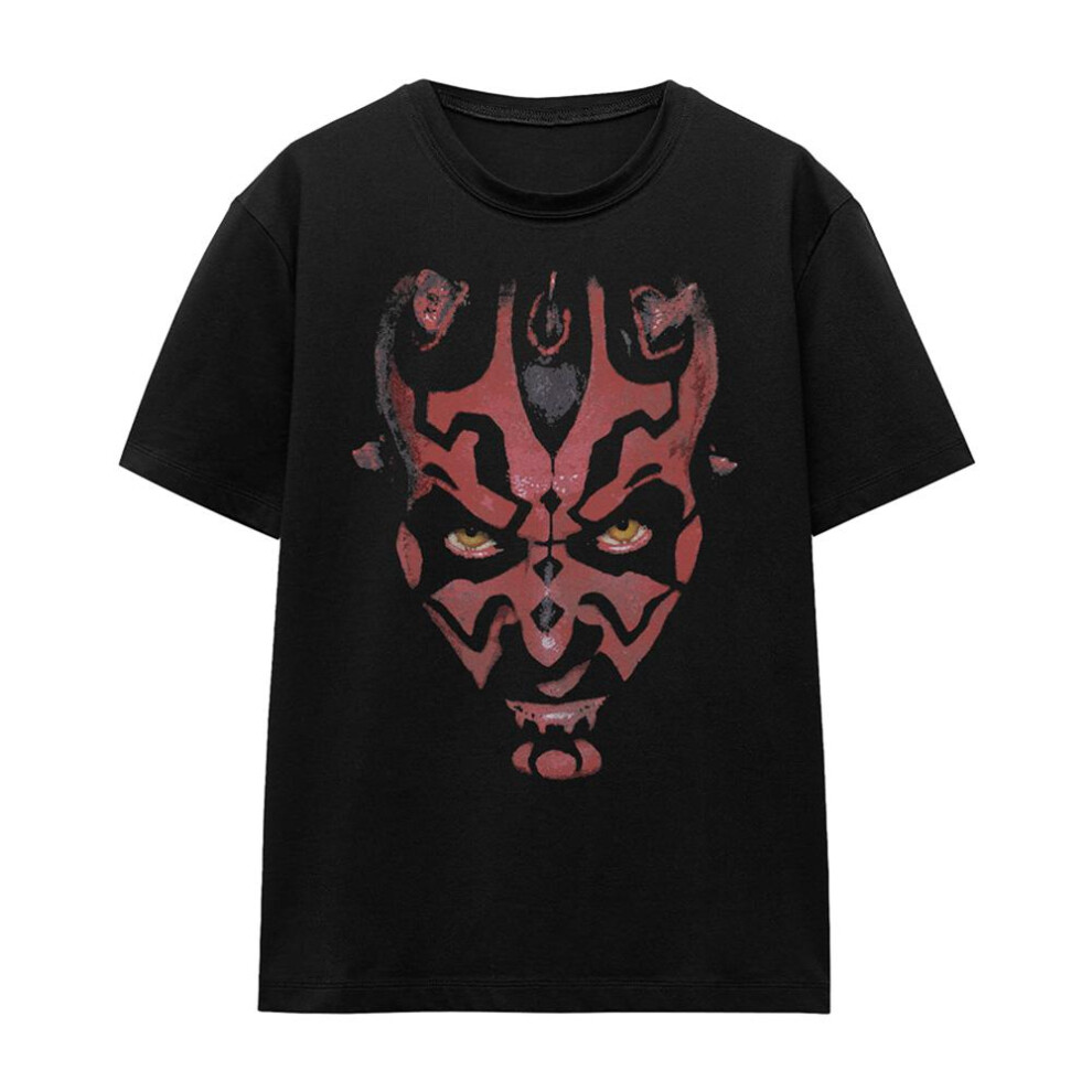 Star Wars (M, ) Womens/Ladies Darth Maul Big Face T-Shirt Black