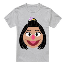 (3XL, Athletic Heather) Sesame Street Unisex Adult Ji-Young Face T-Shirt