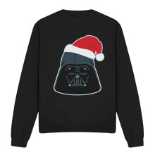 (M, Black) Star Wars Unisex Adult Darth Vader Santa Hat Christmas Sweatshirt
