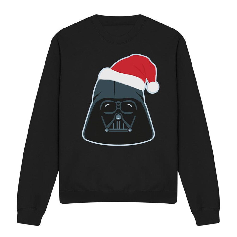 Star Wars (Xxl, ) Unisex Adult Darth Vader Santa Hat Christmas Sweatshirt Black