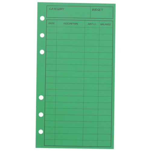 12 Budget Envelopes, Card Cash Envelope System, Save Money, Various Colors, Vertical Layout and Perforation 2