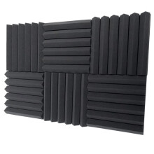 6Pz Pannelli nel Schiuma Acustica 30X30X5Cm Pannelli nel Schiuma Acustica per Studio Ktv Trattamento Insonorizzato Tamponi di Vernice Adesivo da