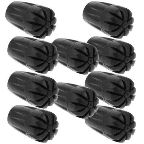 20Pcs Cane and Walking Stick Replacement Tips Durable PVC Black 2