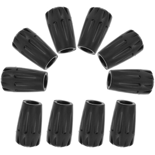 20Pcs Cane and Walking Stick Replacement Tips Durable PVC Black 1