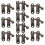 100Pcs Vintage Lock Buckle Decorative Hasp Latch Iron Box Hardware 2
