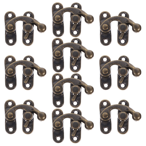 100Pcs Vintage Lock Buckle Decorative Hasp Latch Iron Box Hardware 1