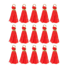 100Stk Rote -Tasseln Rayon, Anhänger Für Schmuck Und