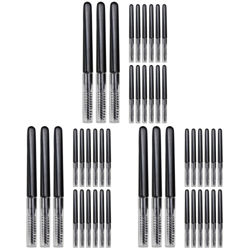 60Stk Makeup Tools Schwarze Augenbrauenbürsten Mit Hygiene-Kappe 1
