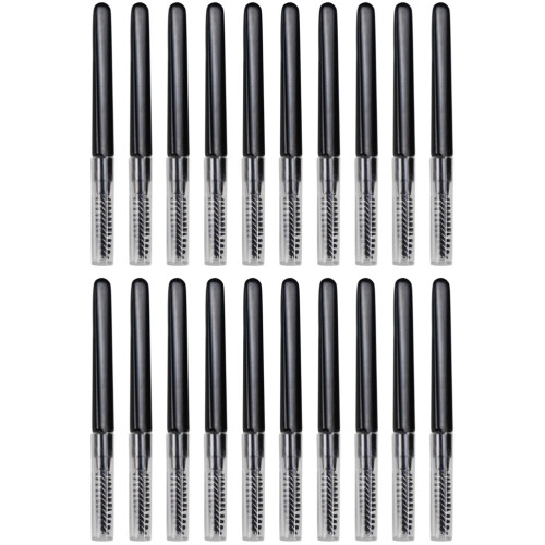 60Stk Makeup Tools Schwarze Augenbrauenbürsten Mit Hygiene-Kappe