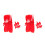 20Sets Red Plastic Toy Airplane Parts Lightweight Stem Activity 6