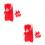 20Sets Red Plastic Toy Airplane Parts Lightweight Stem Activity 8
