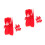 20Sets Red Plastic Toy Airplane Parts Lightweight Stem Activity 7