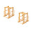 2Pcs Chocolate Wooden Cutter Storage Rack Practical Kitchen Organizer 5